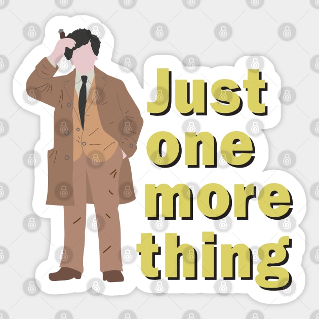 Lieutenant Columbo Sticker by Jennifer Ladd